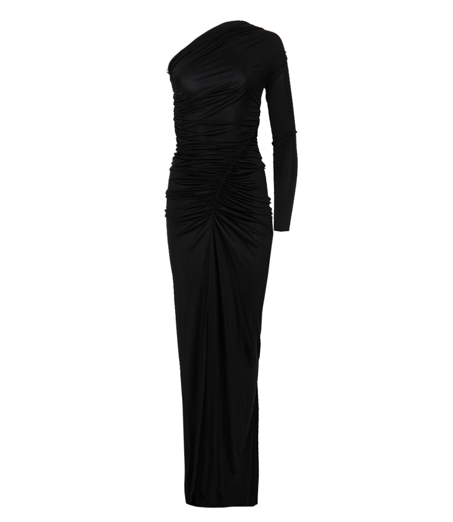 ATLEIN - ONE SLEEVE RUCHED GOWN DRESS