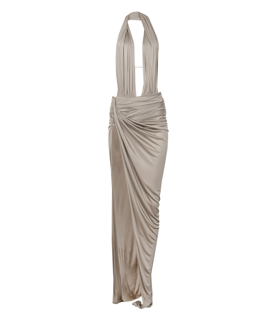ATLEIN - OPEN DRAPED GOWN DRESS