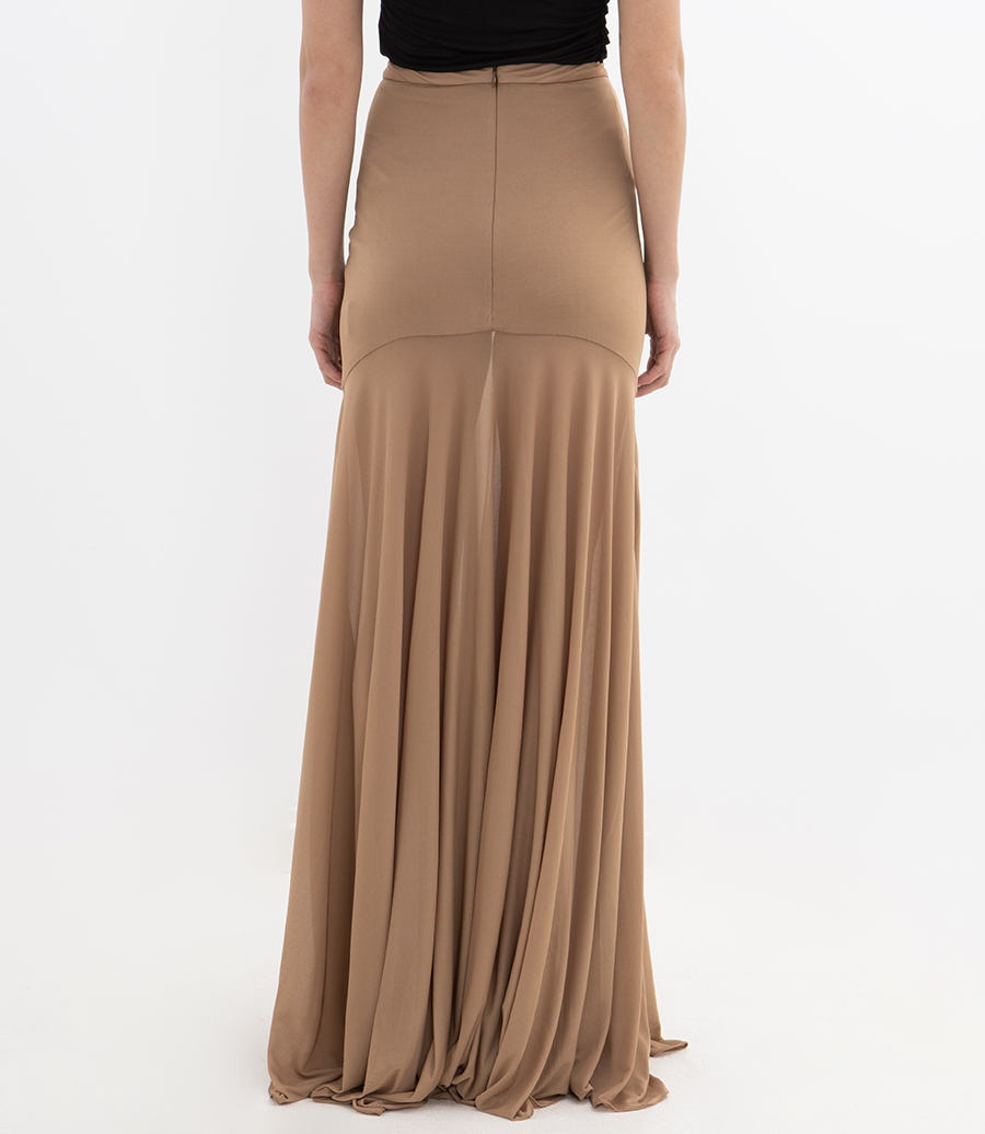 LONG GODET SKIRT