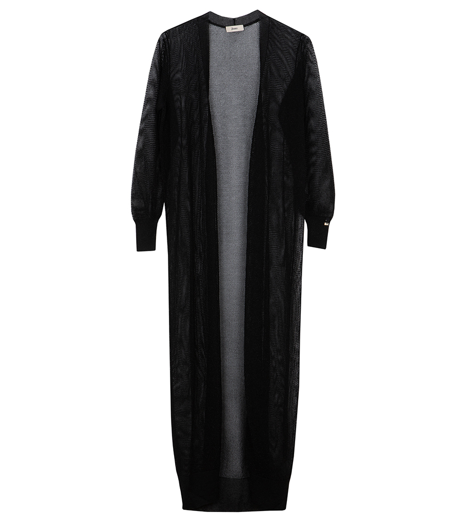HERNO - CARDIGAN LUNGO IN LUREX