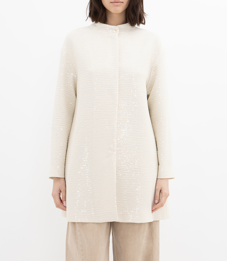 COAT IN VEILED SEQUINS