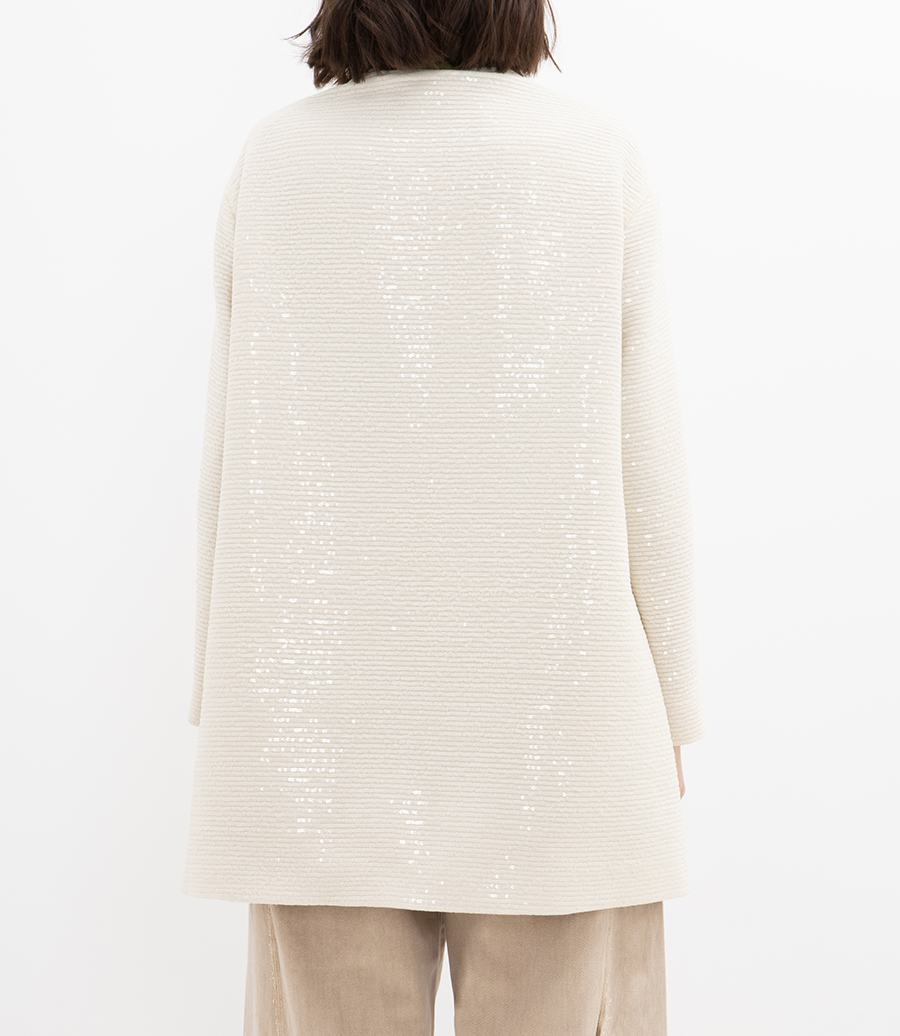 COAT IN VEILED SEQUINS