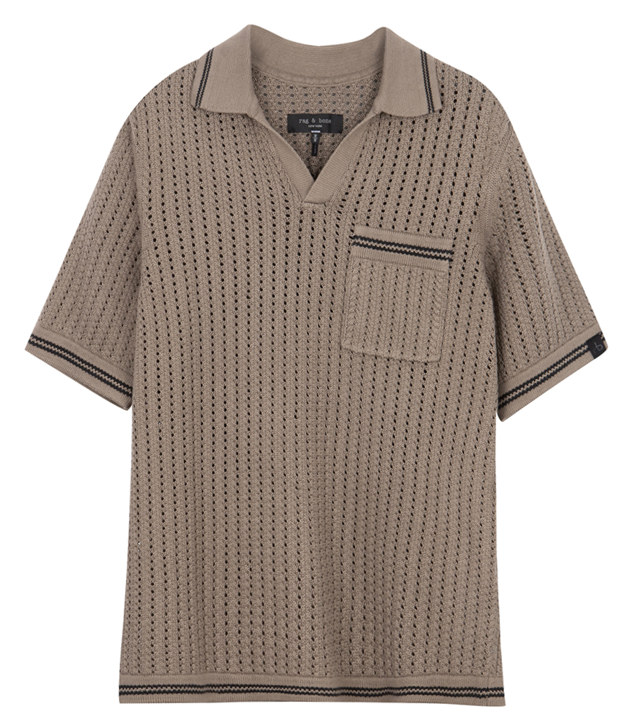 RAG & BONE - CROCHET JOHNNY POLO
