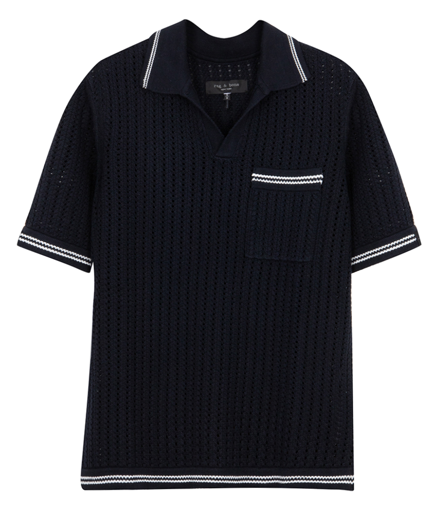 RAG & BONE - CROCHET JOHNNY POLO