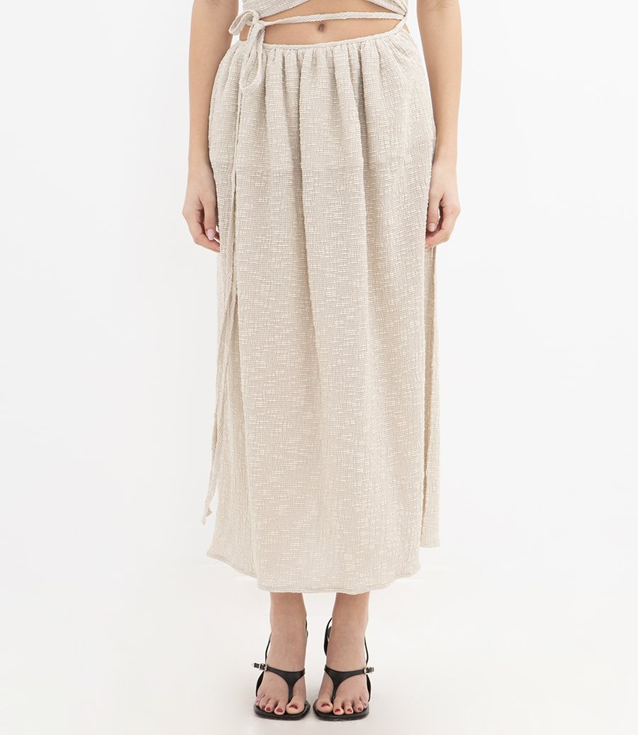 CREPE LONG SKIRT