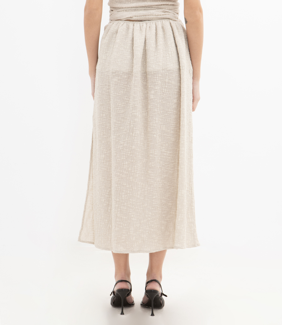 CREPE LONG SKIRT
