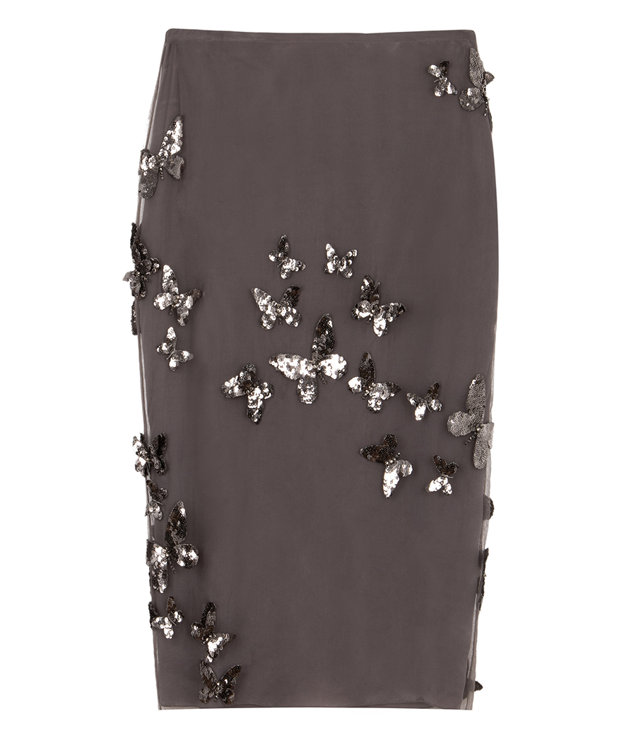 BLUMARINE - EMBROIDERY BUTTERFLY SKIRT