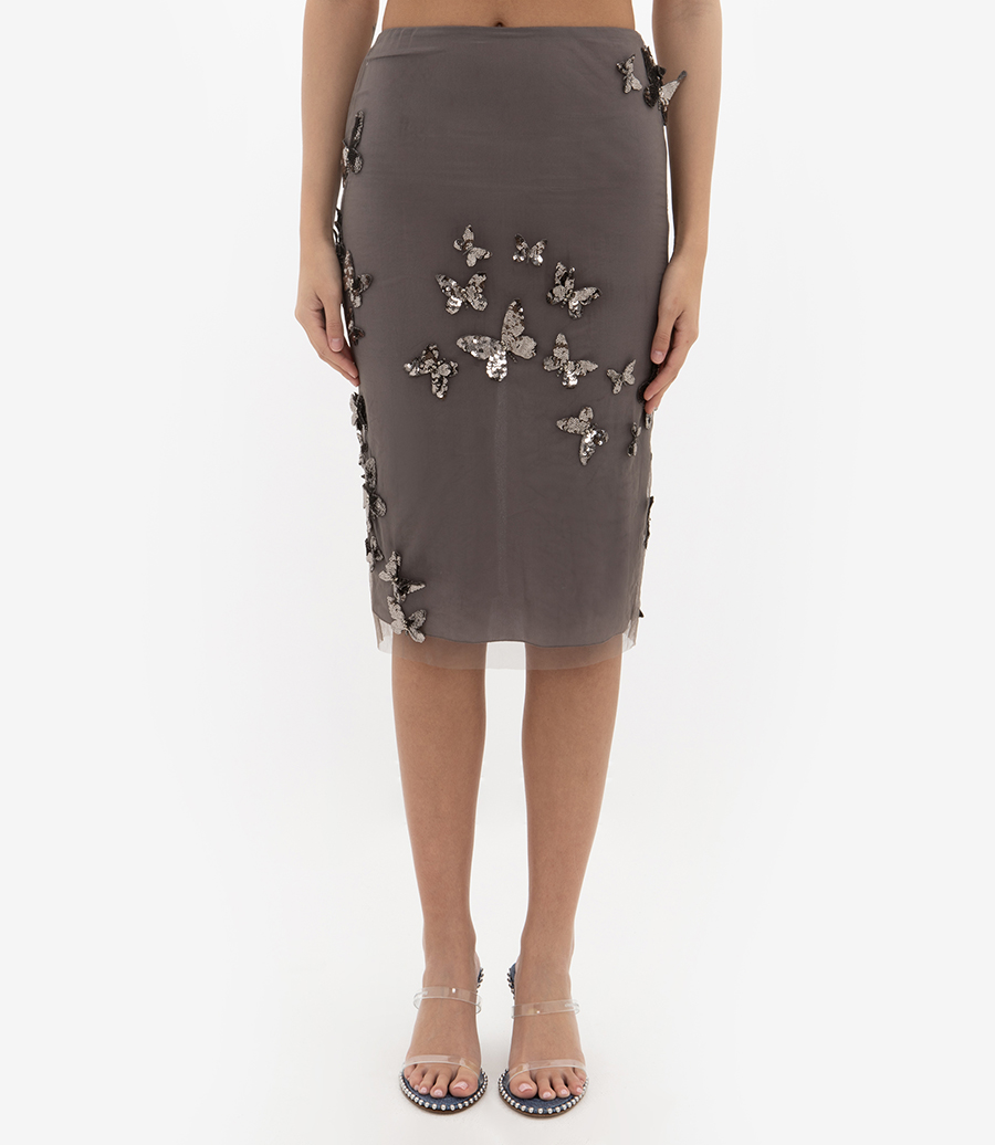 EMBROIDERY BUTTERFLY SKIRT