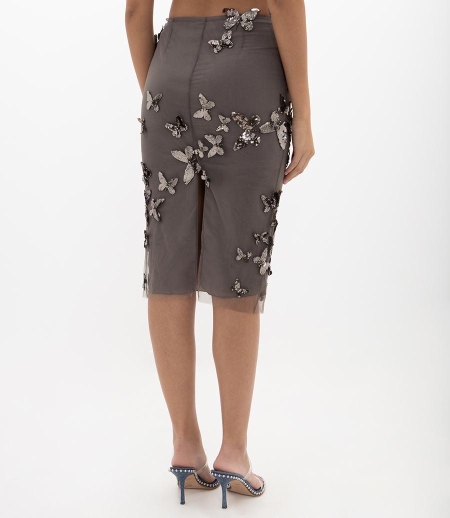 EMBROIDERY BUTTERFLY SKIRT