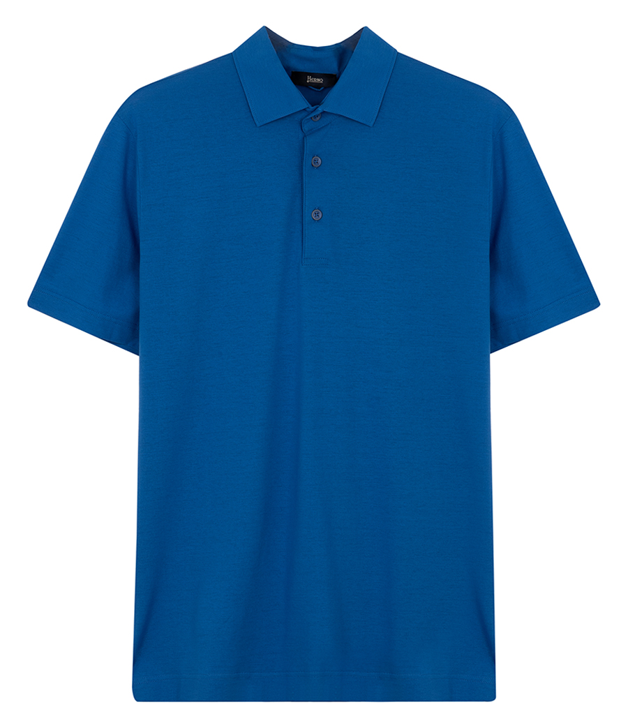 HERNO - POLO SHIRT IN CREPE JERSEY