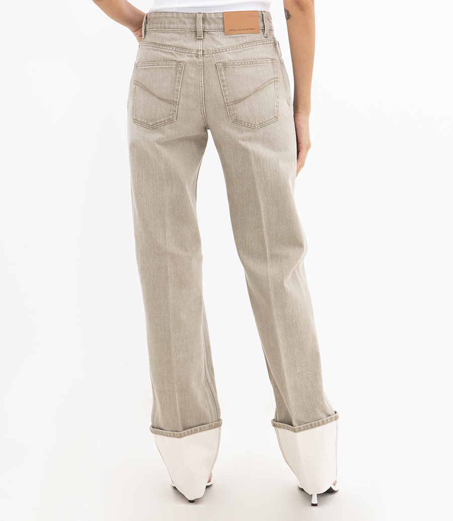 STRAIGHT TURN UP JEANS