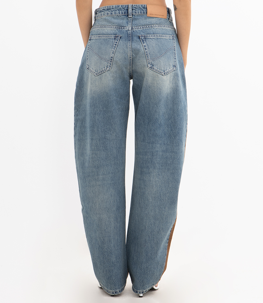 CORDUROY MIX CURVED JEANS