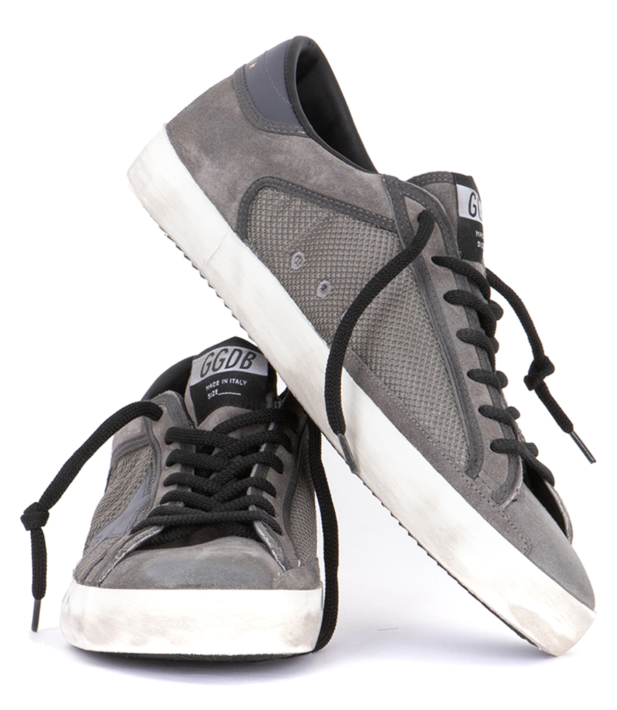 GREY LEATHER STAR SUPER-STAR MESH