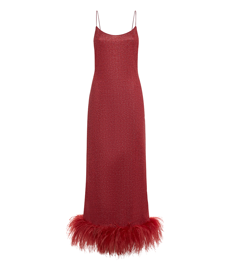 OSEREE - LUMIERE PLUMAGE SLIP DRESS
