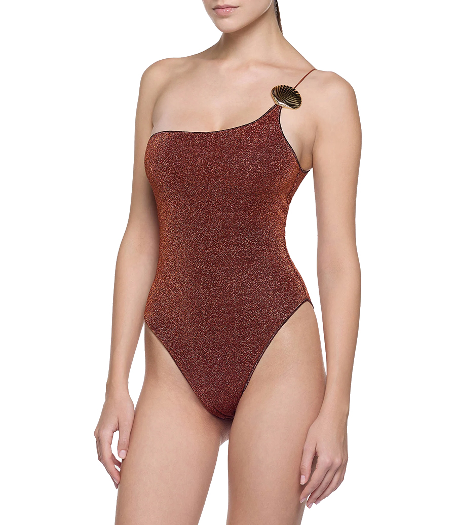 LUMIERE SHELL ONE SHOULDER MAILLOT