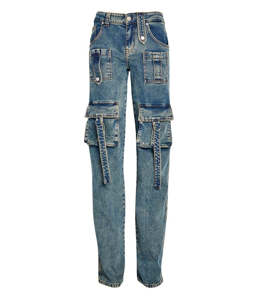BLUMARINE - JEANS WITH CARGO DETAILS