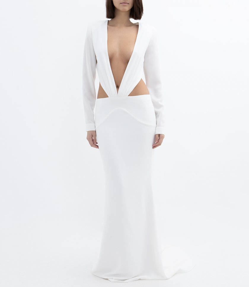 CUT OUT DRAPPED GOWN
