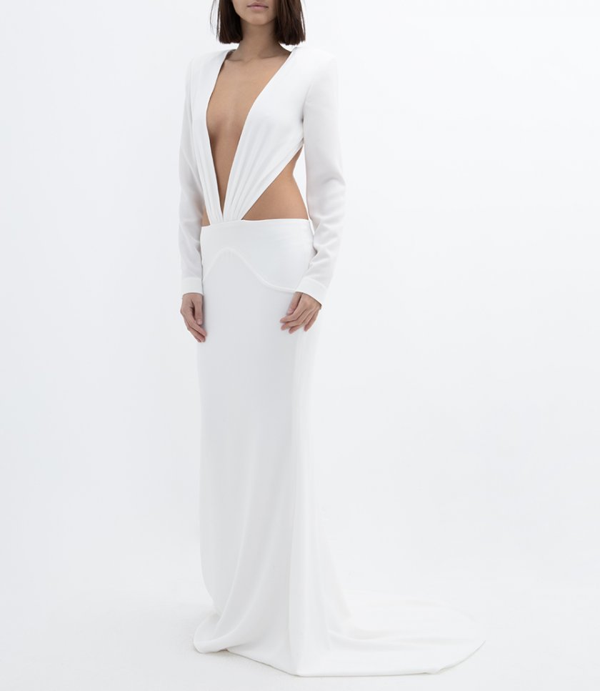 CUT OUT DRAPPED GOWN