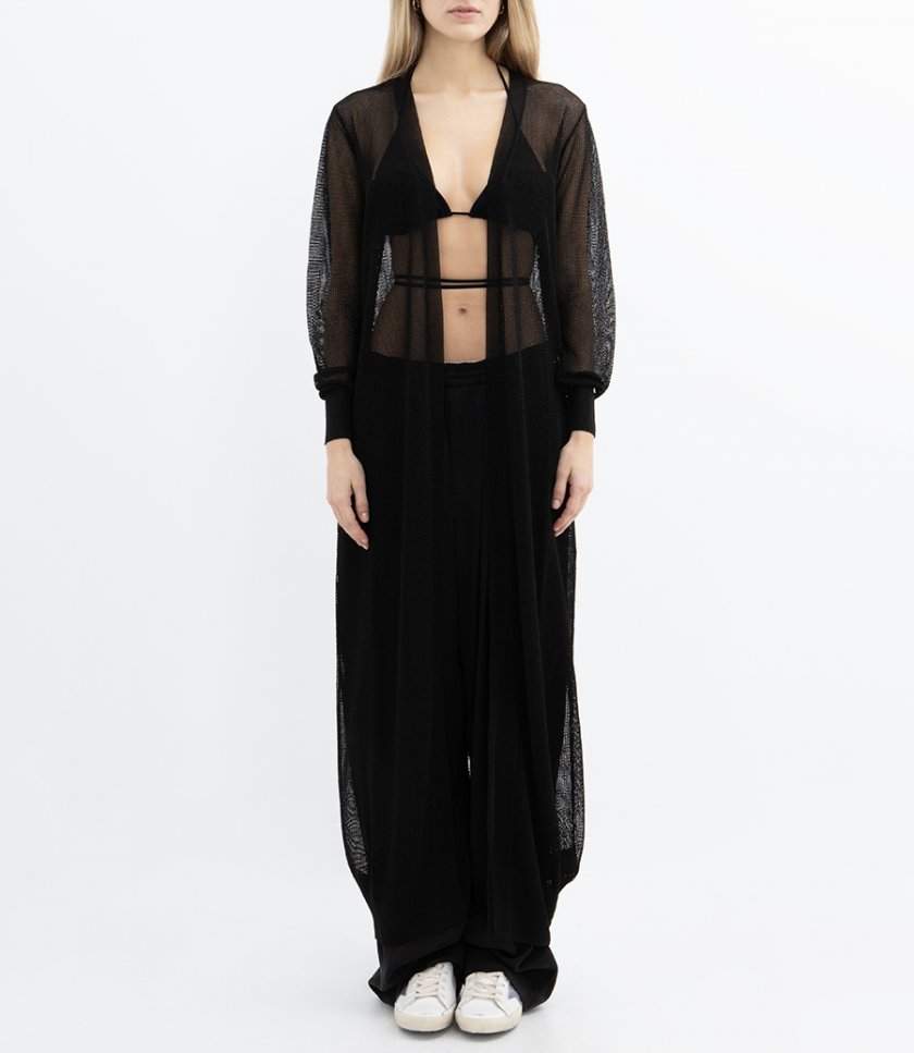 CARDIGAN LUNGO IN LUREX