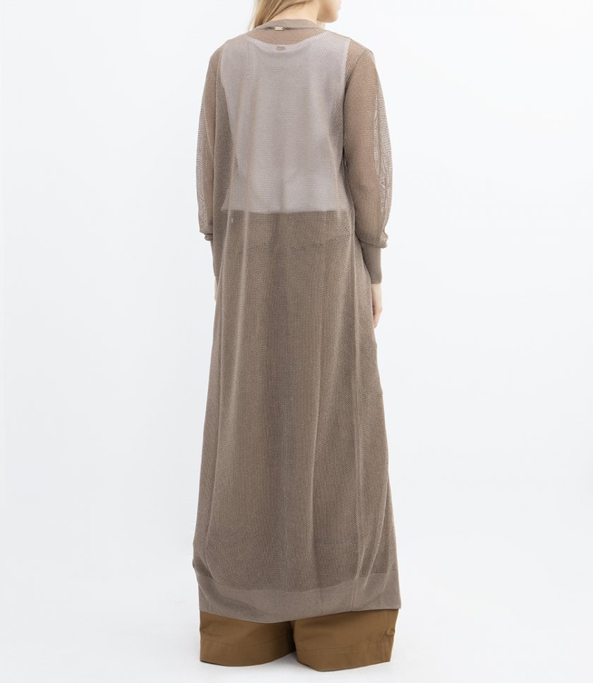 CARDIGAN LUNGO IN LUREX