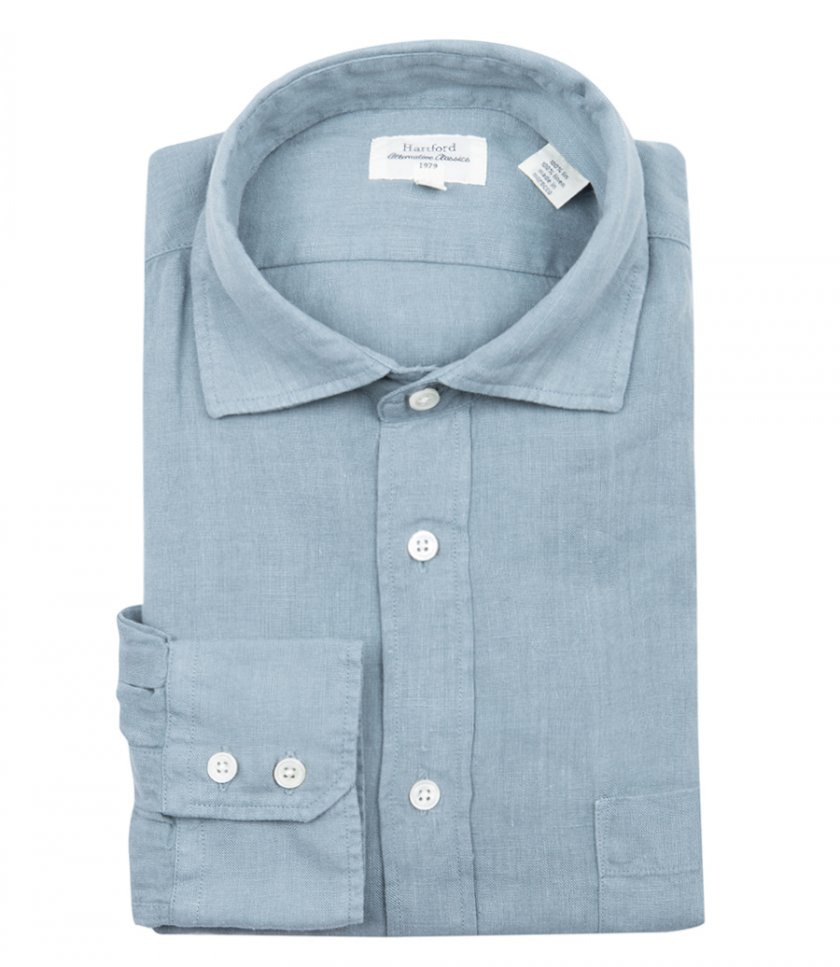 HARTFORD - LINEN PAUL PAT SHIRT