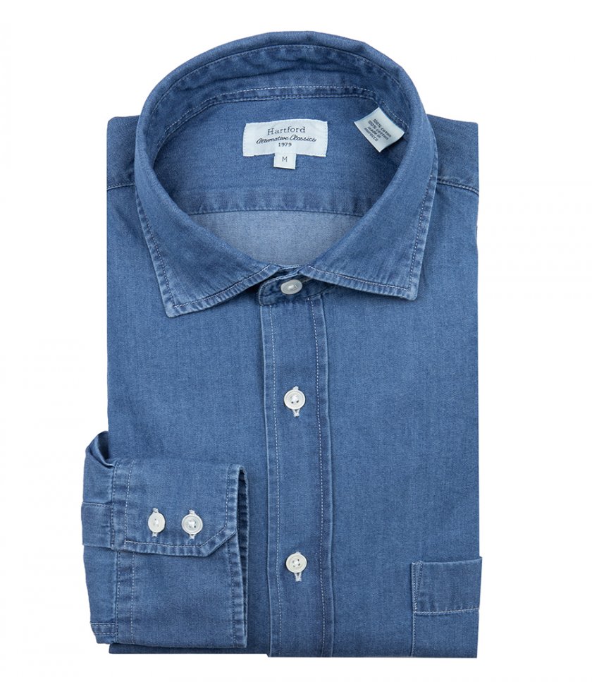 HARTFORD - LIGHT DENIM PAUL SHIRT