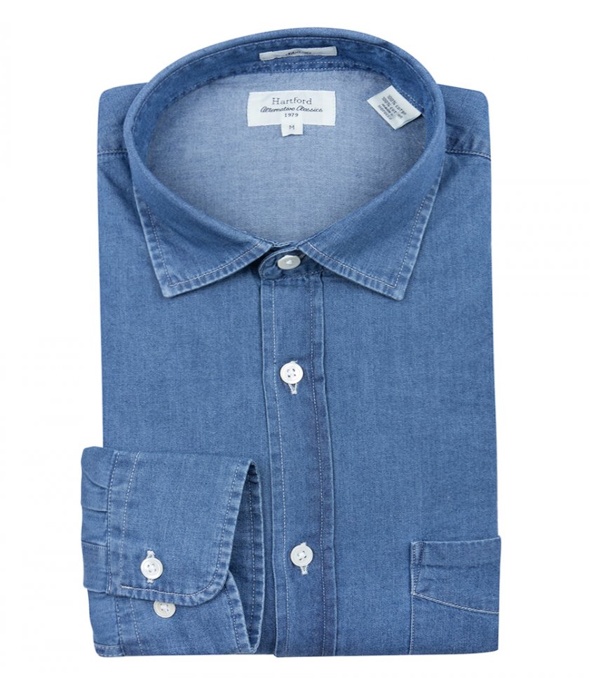 HARTFORD - LIGHT DENIM STORM SHIRT