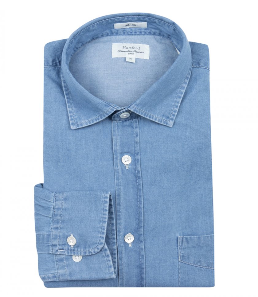 HARTFORD - LIGHT DENIM STORM SHIRT