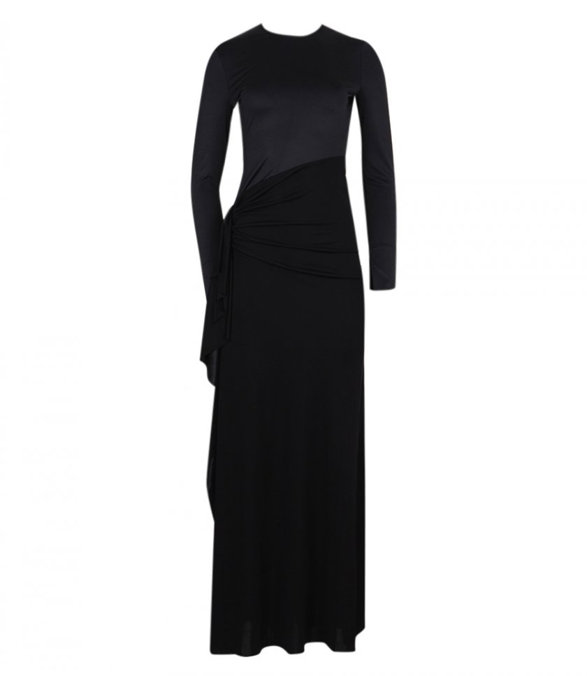 SALES - LONG SLEEVE RUCHED DETAIL GOWN