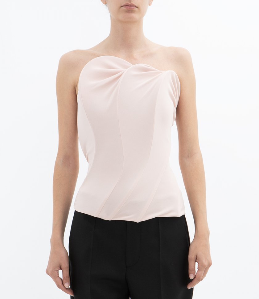 STRAPLESS WAVE DETAIL TOP
