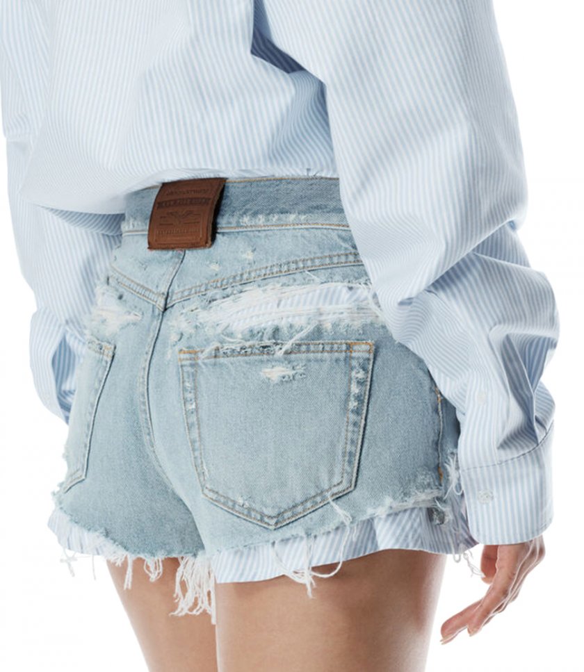 PRESTYLED BUTTON DOWN SHORT ROMPER
