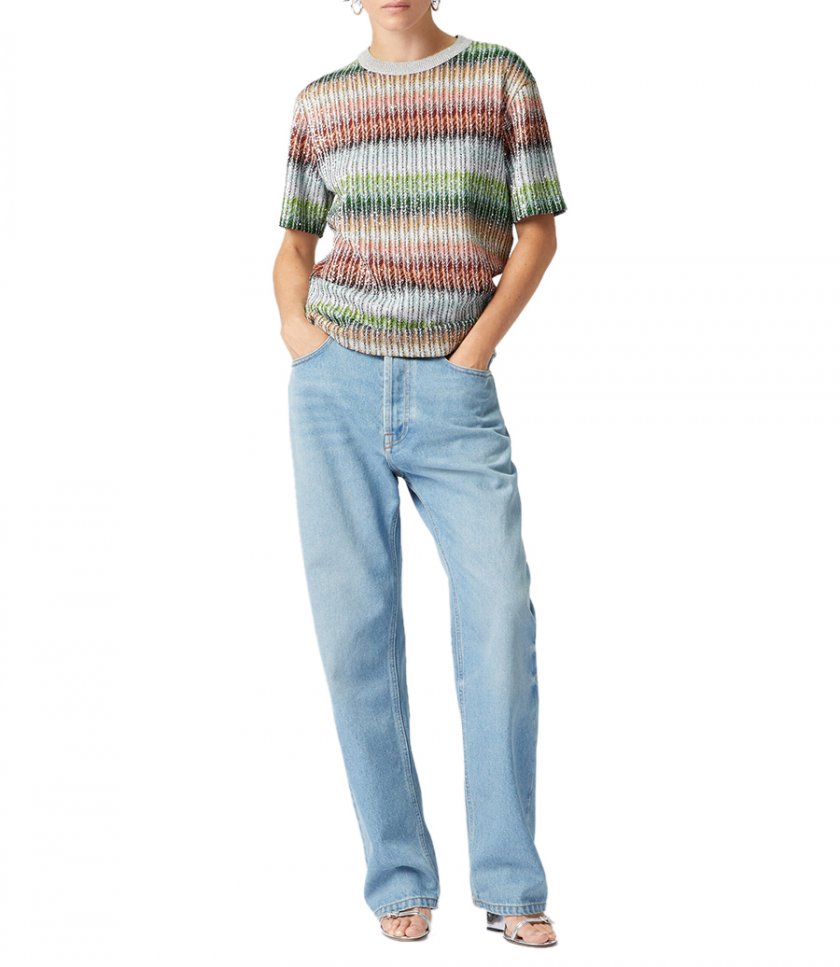 GRADIENT ZIG ZAG KNIT WITH SEQUINS