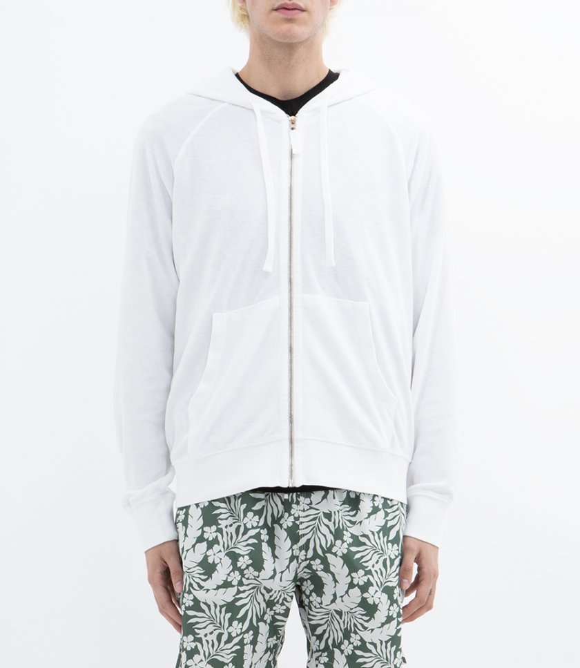 TOWELLING HOODIE ZIPPER