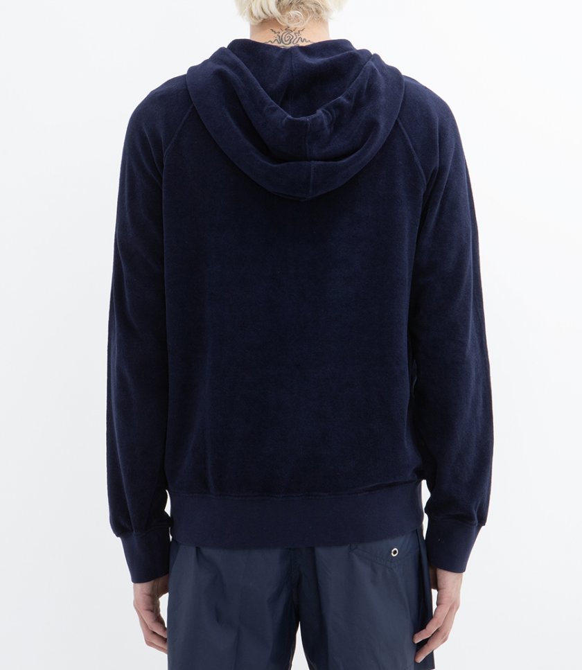 TOWELLING HOODIE ZIPPER