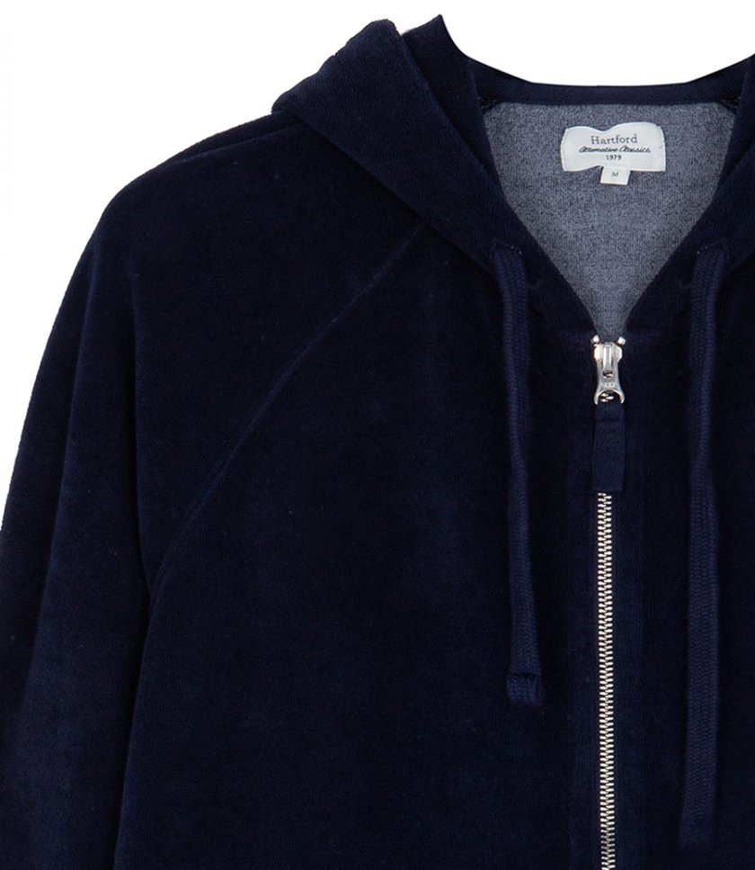 TOWELLING HOODIE ZIPPER