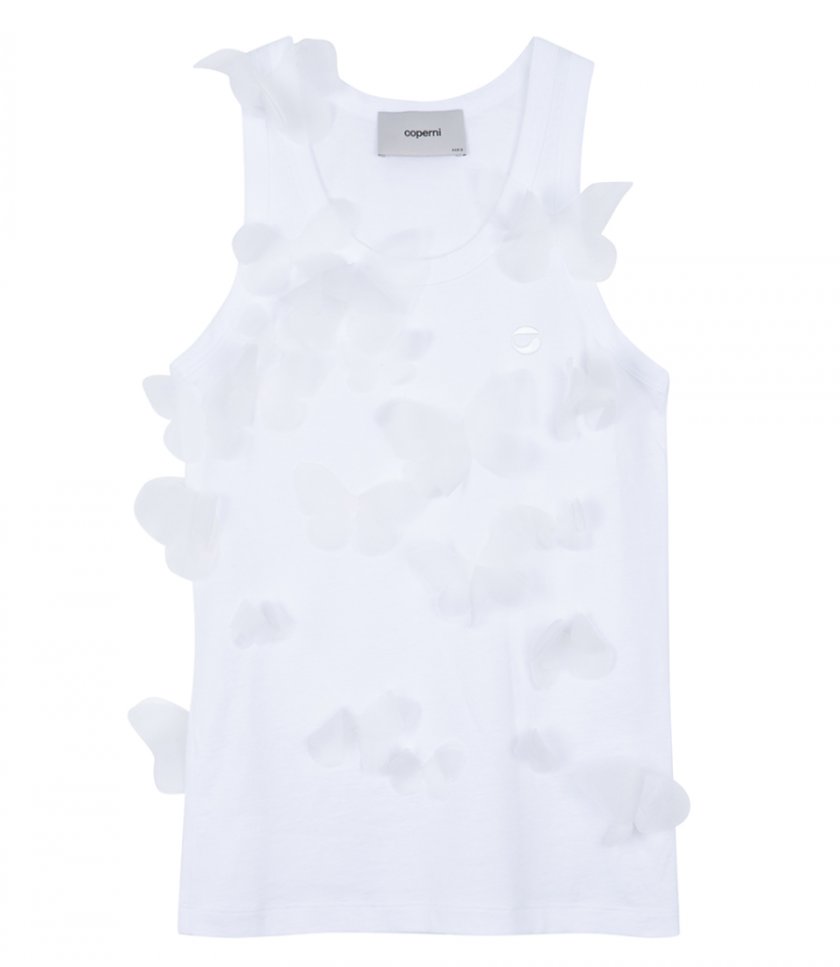 SALES - EMBOSSED BUTTERFLY TANK TOP