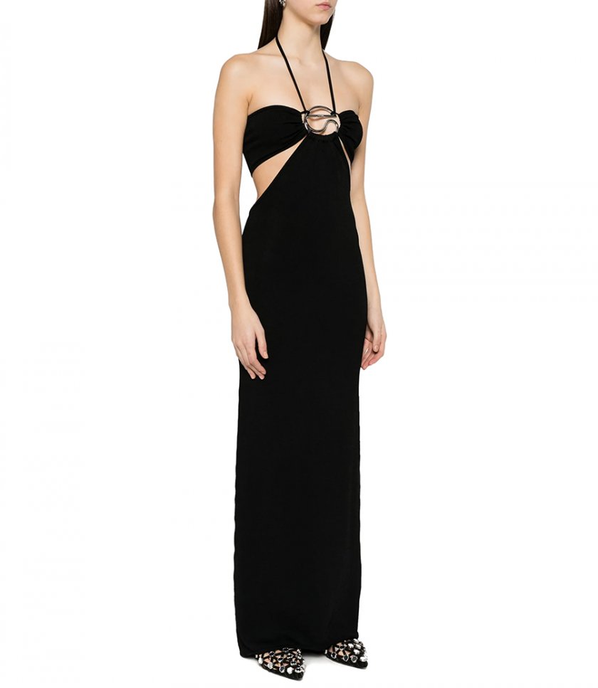 KNITTED HALTER DRESS
