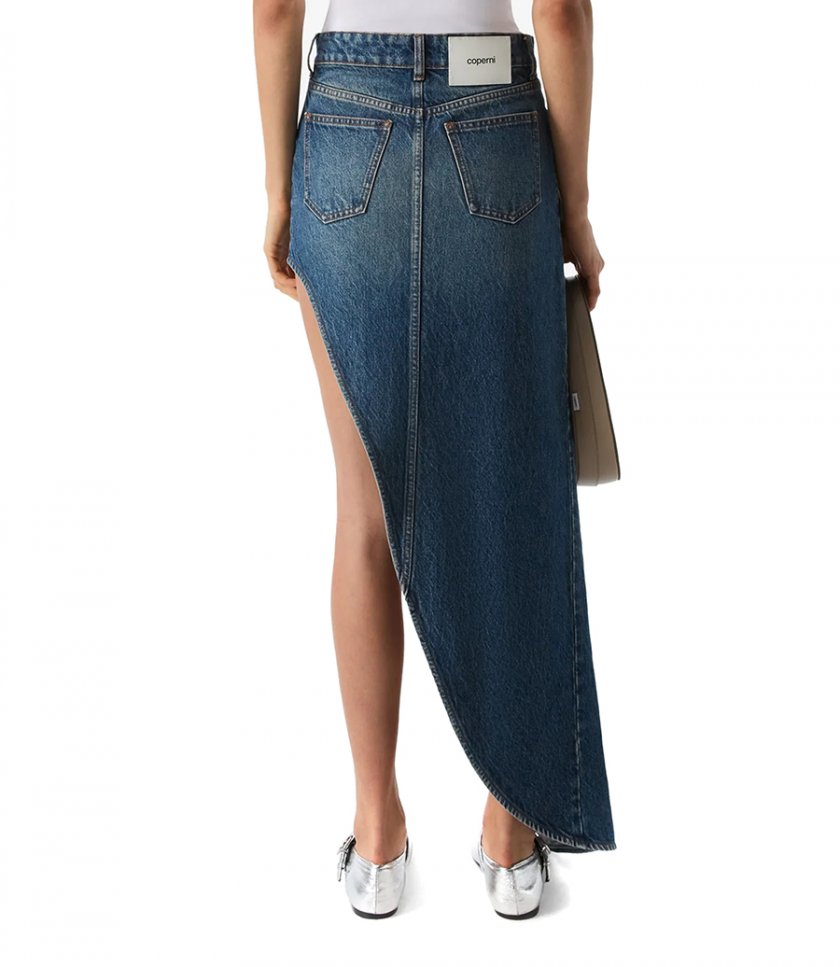 ONE-LEG DENIM SKIRT