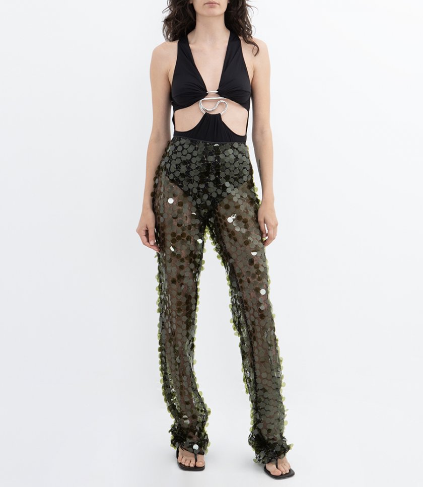 CUT-OUT C-LOGO BODYSUIT