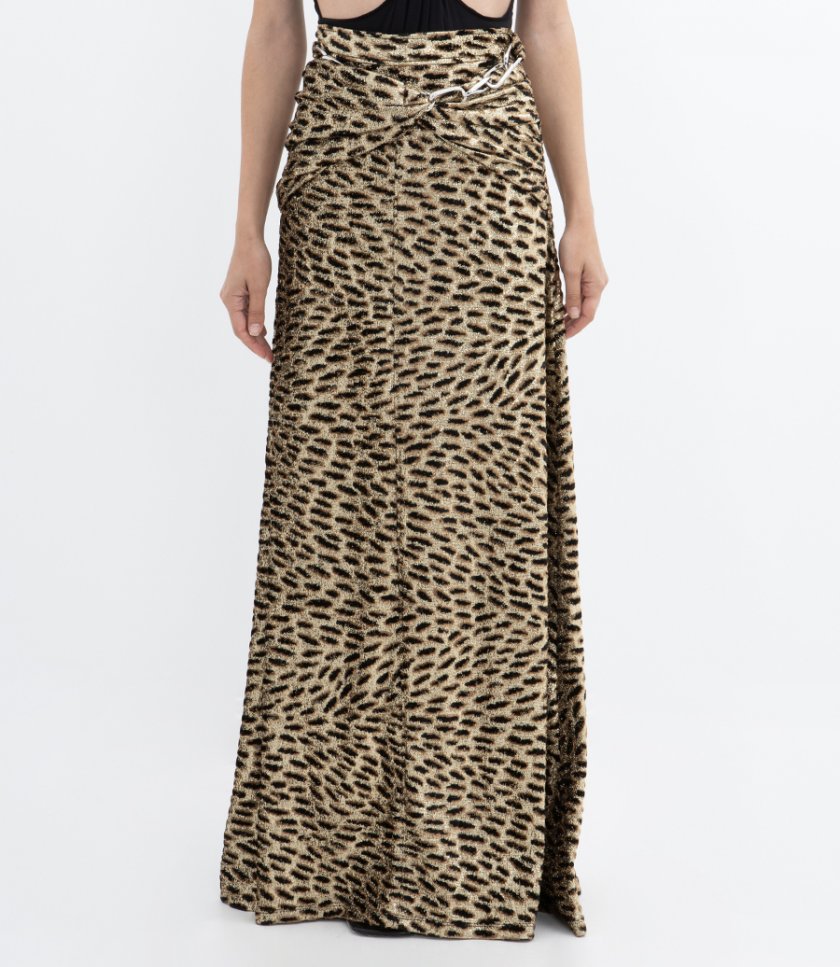 TIGER PRINT LONG SKIRT