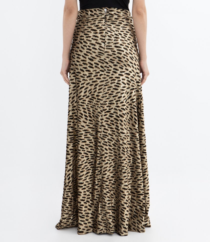 TIGER PRINT LONG SKIRT