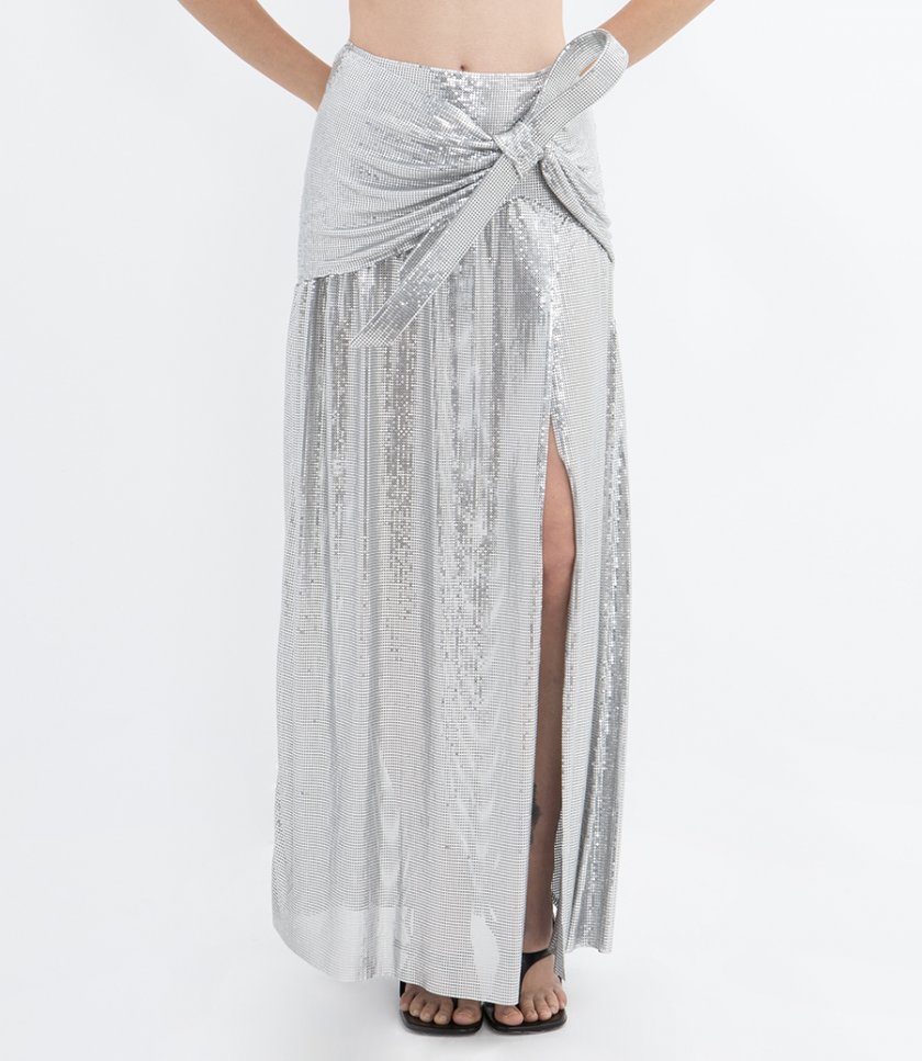 CHAINMAIL SKIRT WITH FRONT TIE