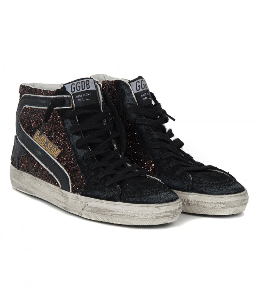 COFFEE BROWN GLITTER SLIDE