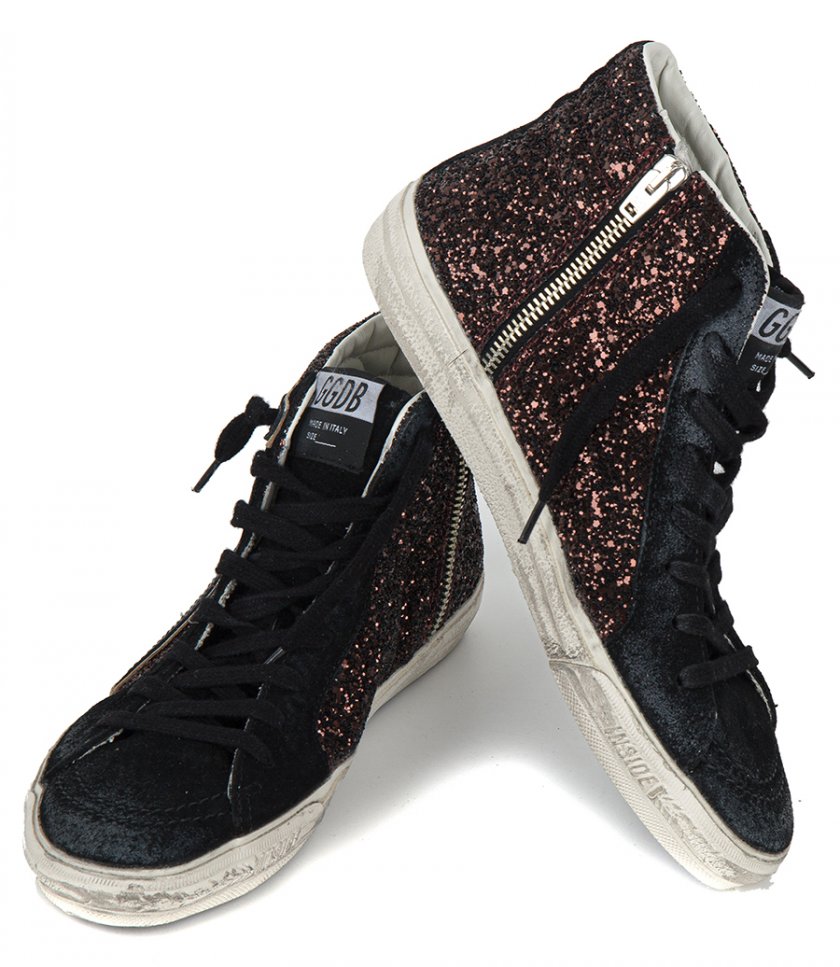 COFFEE BROWN GLITTER SLIDE