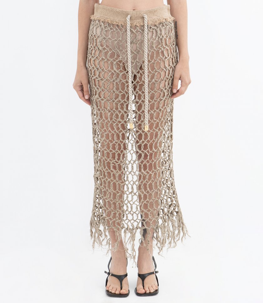 NET-LIKE LONG SKIRT