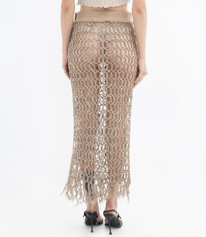 NET-LIKE LONG SKIRT