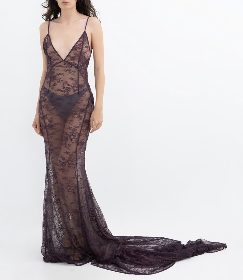 LEAFS LACE MAXI DRESS