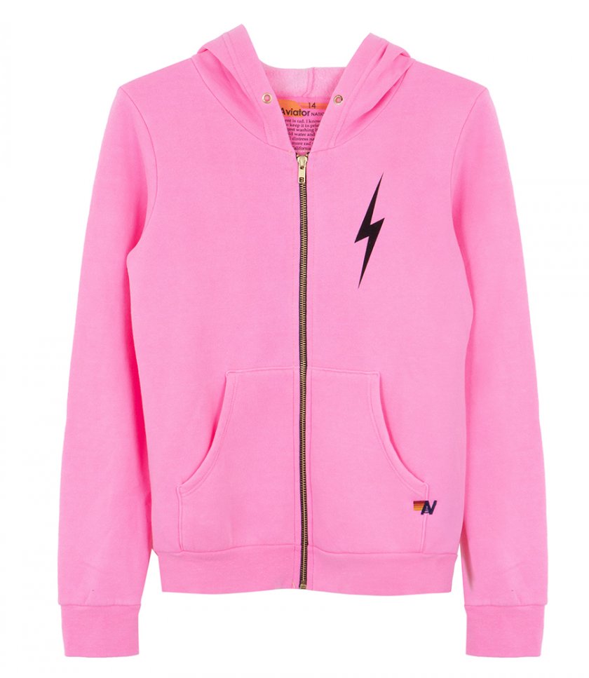 HOODIES - BOLT PRINT KIDS ZIP HOODIE