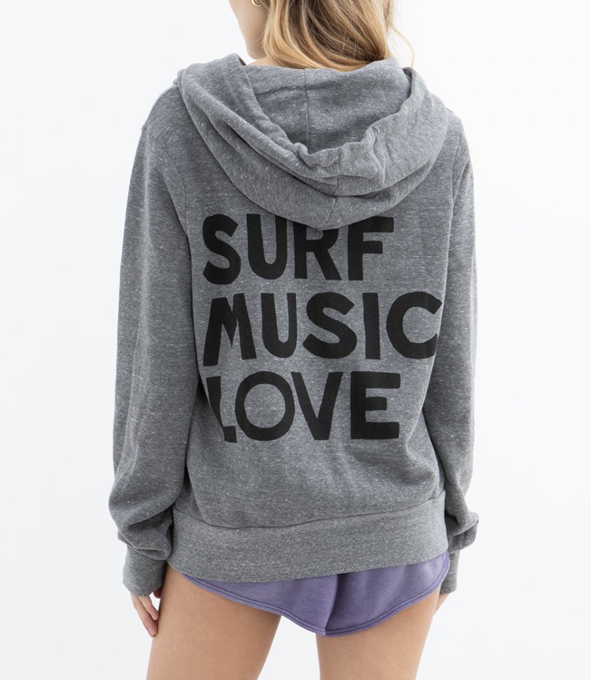 SURF MUSIC LOVE ZIP HOODIE