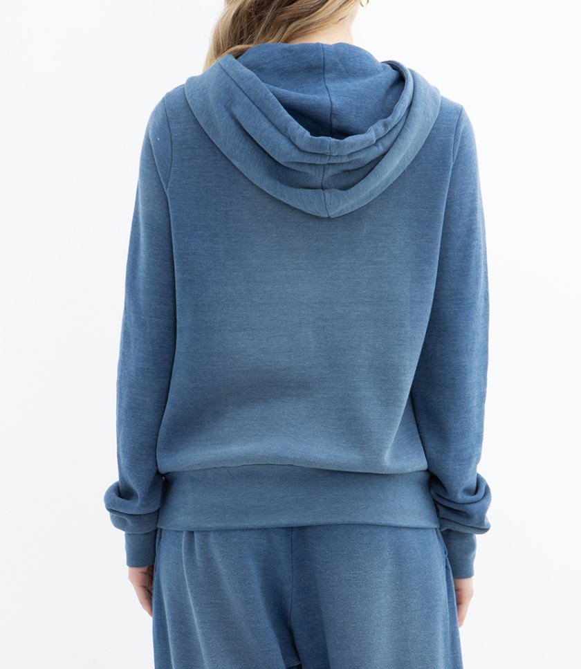 5 STRIPE ZIP HOODIE FADED